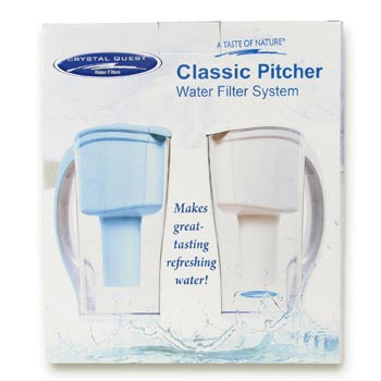 Crystal Quest Pitcher in the Package.