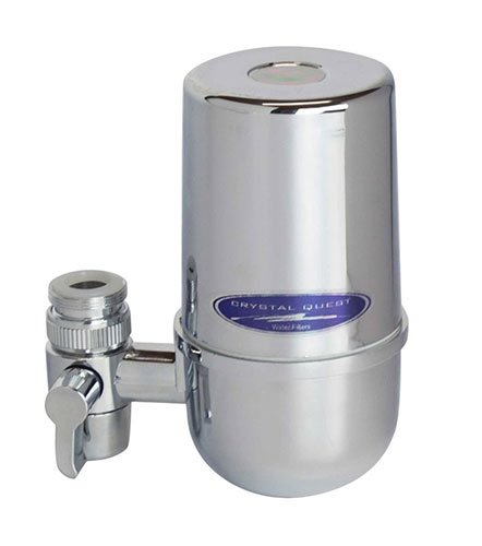 CrystalQuest Chrome Faucet Filter Housing