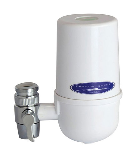 CrystalQuest White Faucet Filter Housing